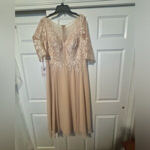 Champagne mother of bride dress